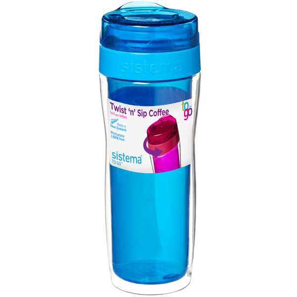 фото Термокружка to-go twist 'n' sip coffee, 490 мл violet (21478) sistema