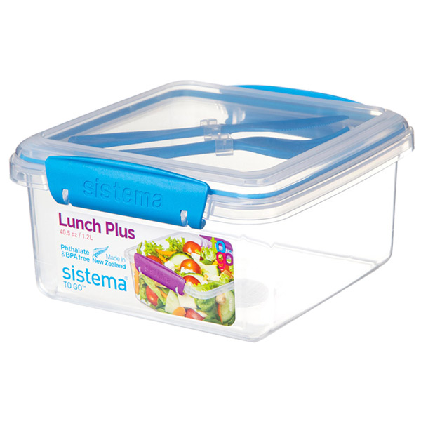 фото Контейнер to-go lunch plus, 1,2 л blue (21652) sistema
