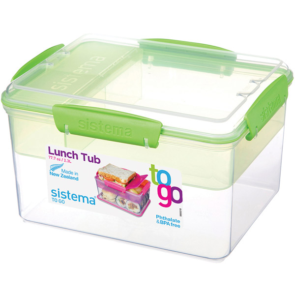 фото Контейнер to-go lunch tub, 2,3 л green (21665) sistema