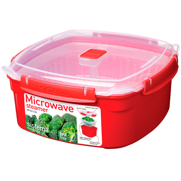 фото Контейнер microwave steamer, 3,2 л red (1103) sistema