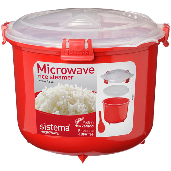 фото Рисоварка microwave rise steamer, 2,6 л red (1110) sistema