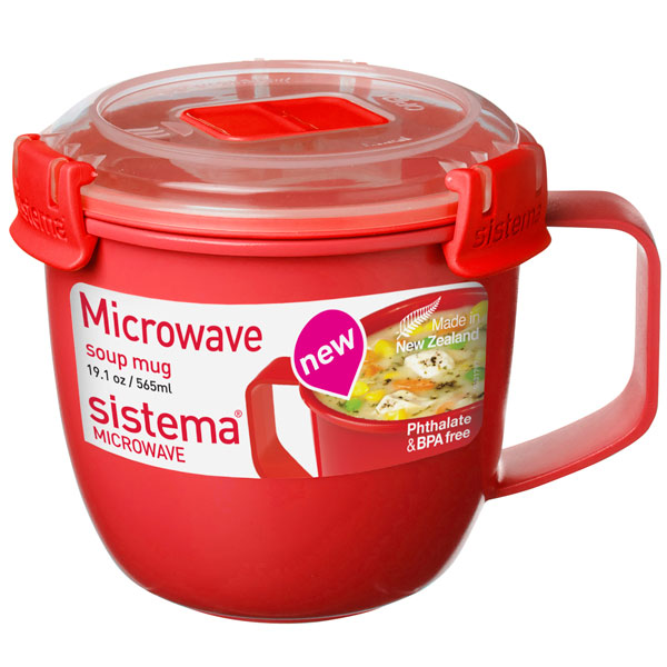 фото Кружка суповая microwave soup mag, 565 мл red (1142) sistema