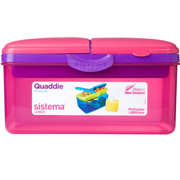 фото Контейнер и бутылка для воды lunch quaddie, 1,5 л red (3970с6) sistema