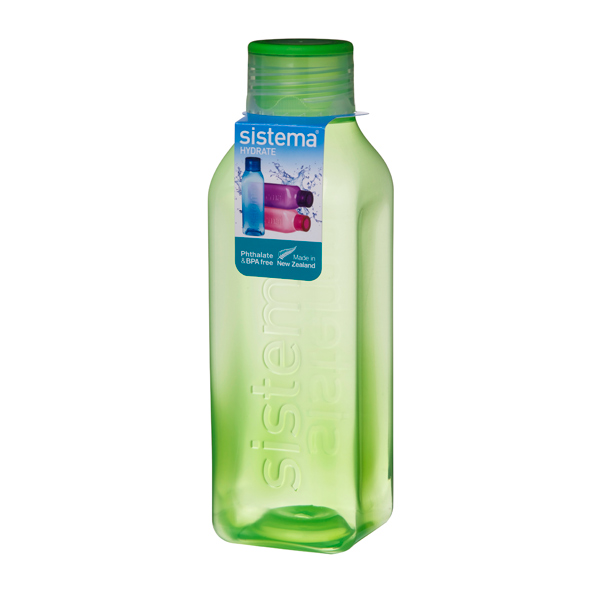 фото Бутылка для воды hydrate square bottle, 725 мл green (880) sistema