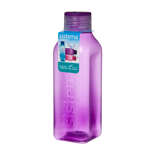 фото Бутылка для воды hydrate square bottle, 725 мл violet (880) sistema