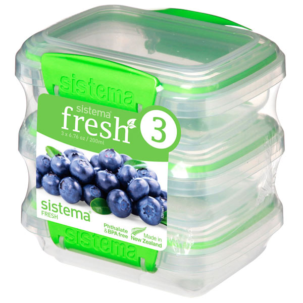 фото Набор контейнеров fresh, 200 мл lime green (951523) sistema