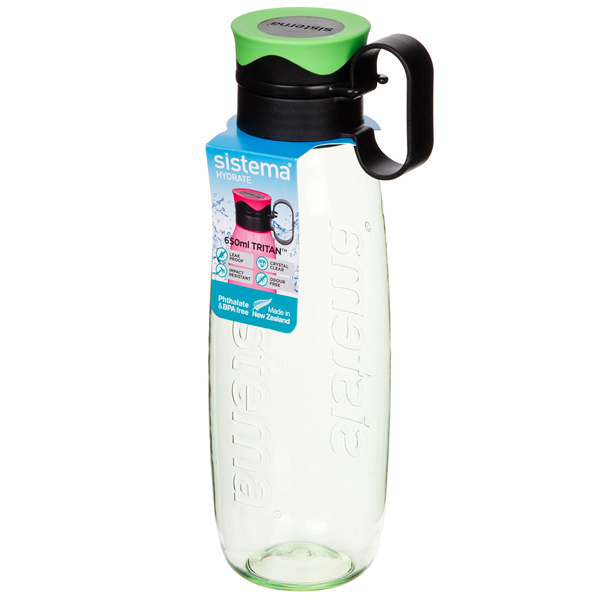 фото Бутылка для воды hydrate, 650 мл green (665) sistema