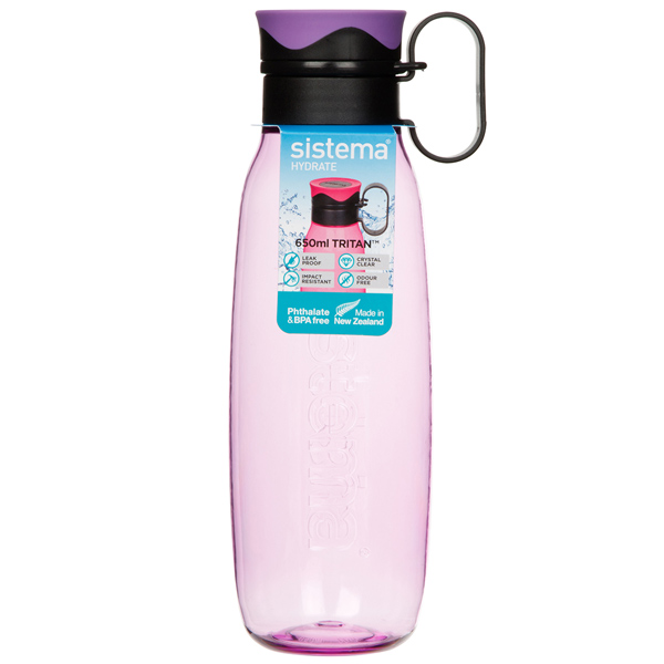фото Бутылка для воды hydrate, 650 мл black (665) sistema