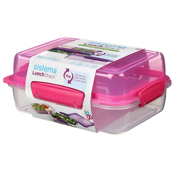 фото Ланч-бокс to go, 3 секции, 1,8 л red (21710) sistema