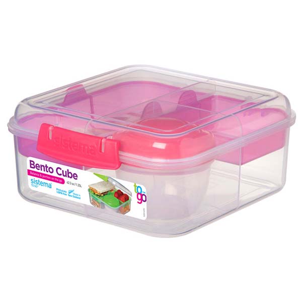 фото Ланч-бокс bento to go, многосекционный, 1,25 л, с баночкой red (21685) sistema