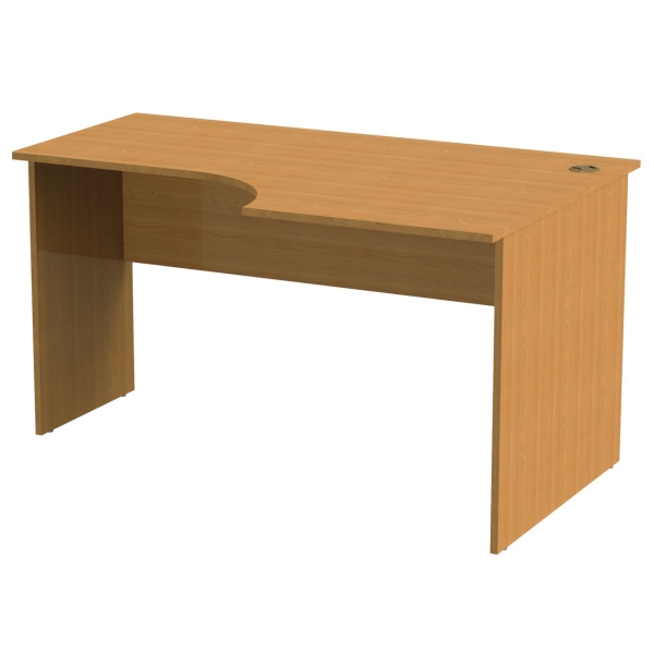 фото Письменный стол "эко", эргономичный, 140х90х74 см, бук бавария (640245) сп-мебель