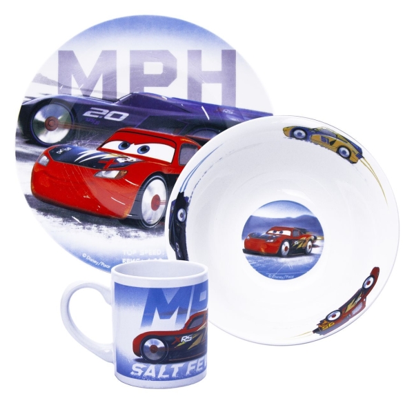 фото Набор детской посуды "тачки: дизайн 3", 3 предмета (292569) nd play