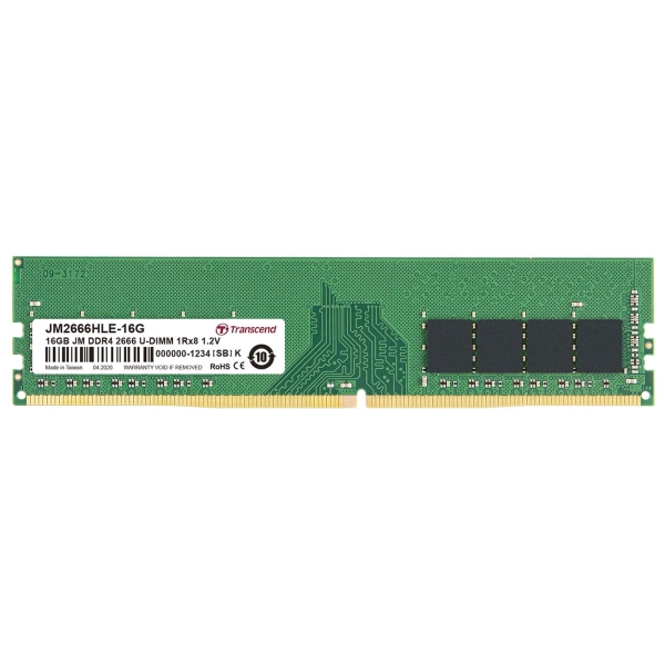 фото Оперативная память jetram 16gb ddr4 u-dimm (jm2666hle-16g) transcend