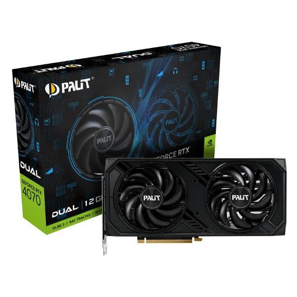 фото Видеокарта nvidia geforce rtx 4070 dual oc 12gb (ned4070s19k) palit