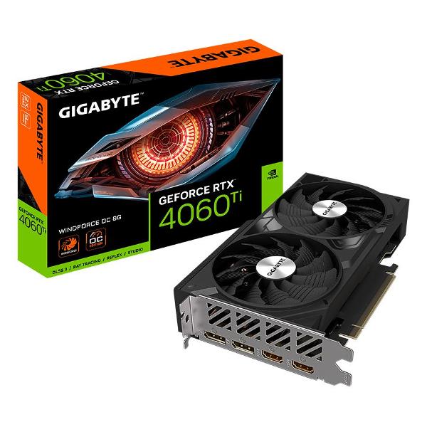 фото Видеокарта nvidia geforce rtx 4060 ti windforce oc 8gb (gv-n406twf2oc-8gd) gigabyte