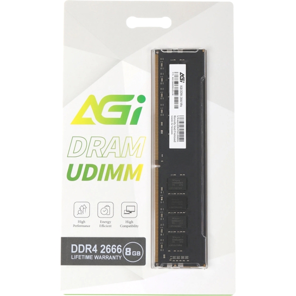 фото Оперативная память ddr4 8gb 2666mhz dimm (agi266608ud138)