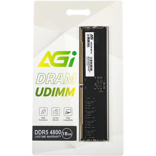 фото Оперативная память ddr5 16gb 4800mhz dimm (agi480016ud238)