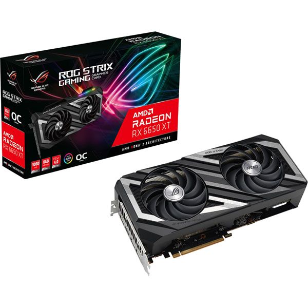 фото Видеокарта rog-strix-rx6650xt-o8g-gaming asus