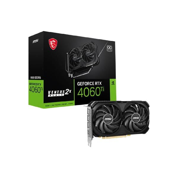 фото Видеокарта geforce rtx 4060 ti ventus 2x black 8g oc msi