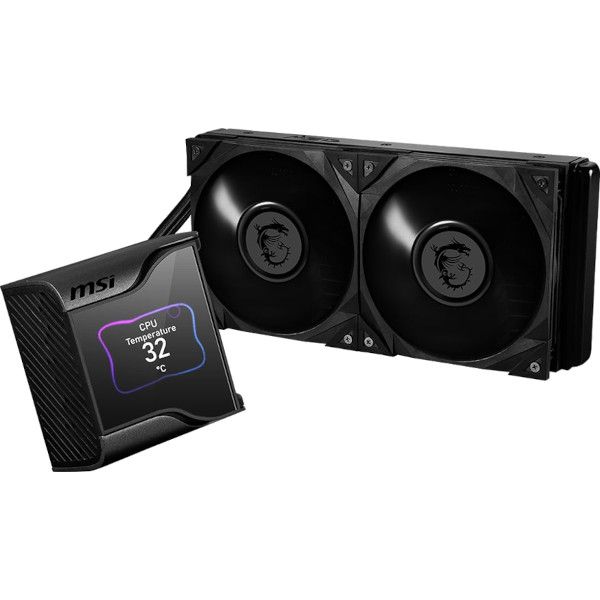 фото Вентилятор для корпуса meg coreliquid s280 2x silent gale 140mm fan msi