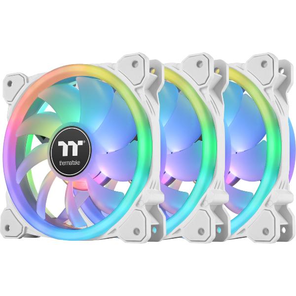 фото Вентилятор для корпуса swafan 12 rgb radiator fan white tt premium edition (cl-f145-pl12sw-a) thermaltake