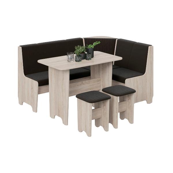 фото Комплект кухонной мебели "техас", 80х153х113 см, коричневый/бежевый (123146) трия