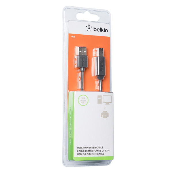 фото Кабель usb-a(м)/usb-b(м), 3 м (f3u154bt3m) belkin