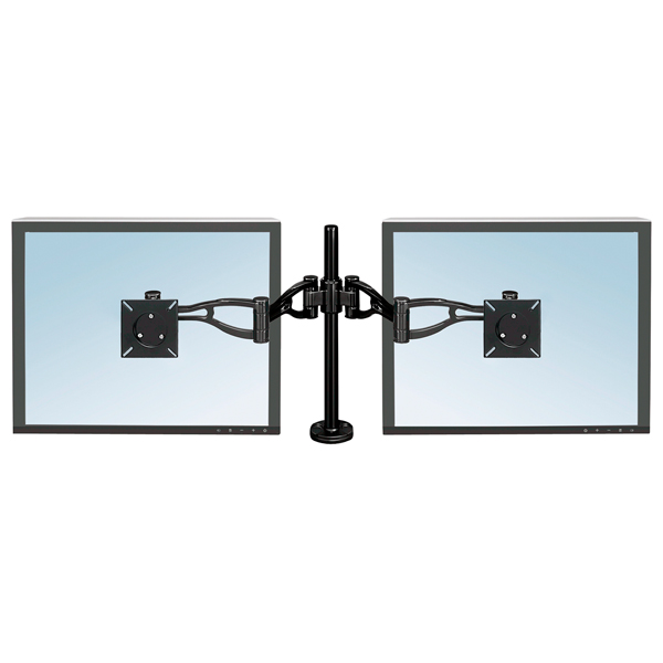 фото Кронштейн для монитора depth adjustable dual monitor arms (crc80417) fellowes