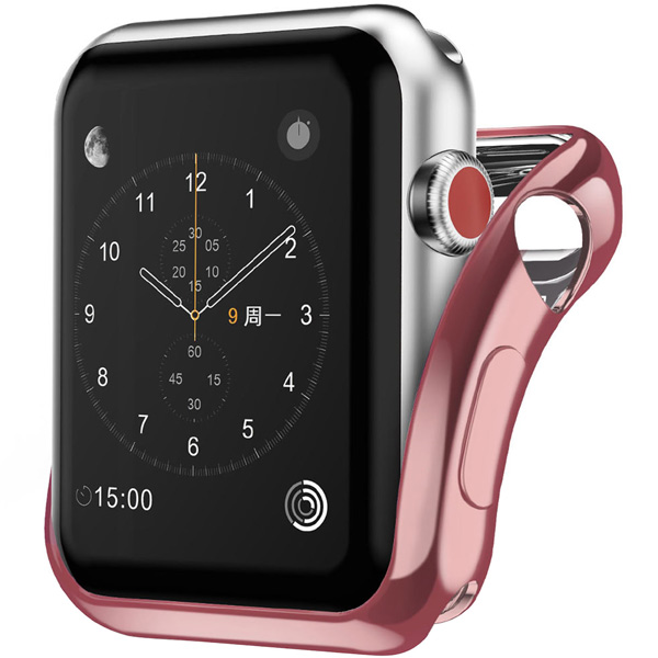 фото Чехол для apple watch 44mm, спортивный, силикон, розовый (hwe-awc44msl-np0005o-k400) interstep