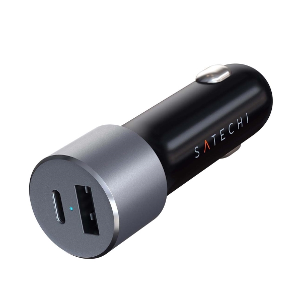 фото Автомобильное зарядное устройство 72w usb type-c pd space gray (st-tcpdccm) satechi