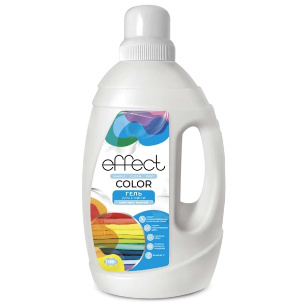 фото Гель для стирки color, для цветных тканей, 1500 г effect