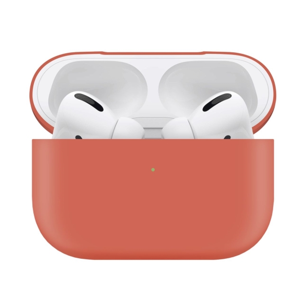 фото Чехол для airpods silicone, персиковый (hwe-applscas-np0041o-k100) interstep