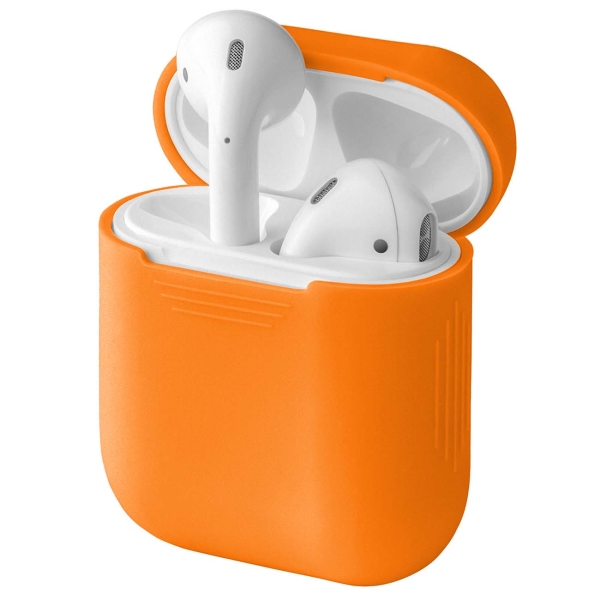 фото Чехол для airpods orange (hwe-apsilcas-np0015o-k100) interstep