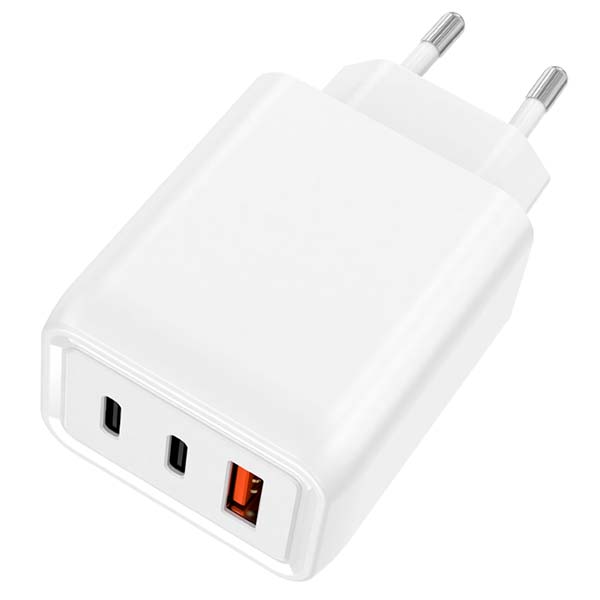 фото Сетевое зарядное устройство 2usb type c pd+qc 65w white (tfn-wc07)