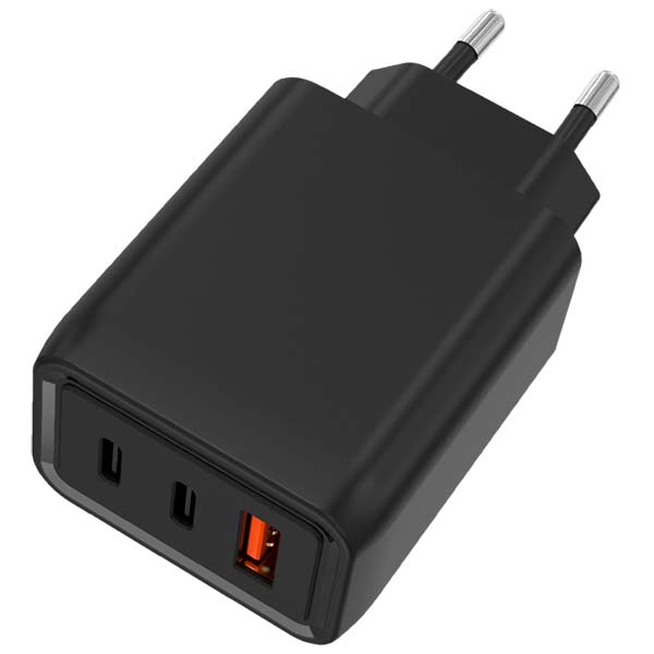 фото Сетевое зарядное устройство 2usb type c pd+qc 65w black (tfn-wc08)