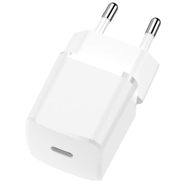 фото Сетевое зарядное устройство nano usb type c pd 20w white (tfn-wcrpd09)