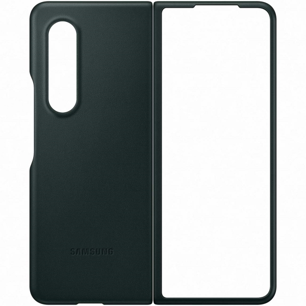 фото Чехол leather cover для galaxy z fold3 green (ef-vf926lgegru) samsung