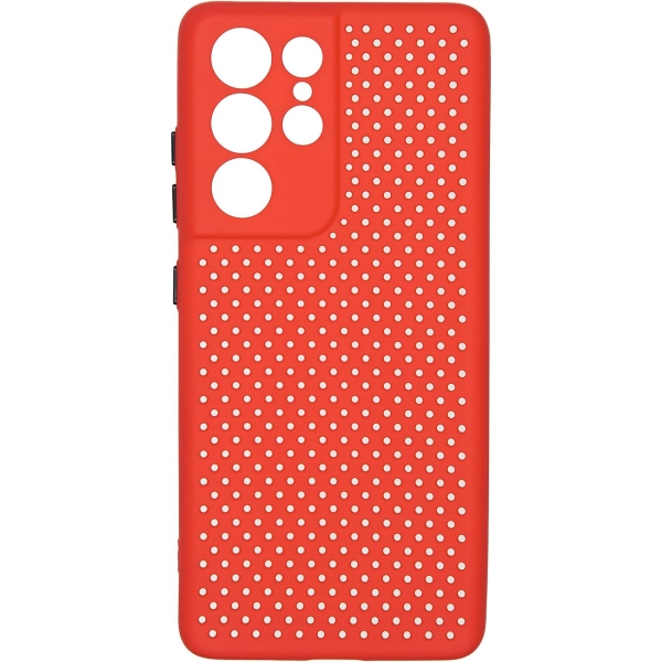 фото Чехол dot для samsung galaxy s21 ultra red (car-sc-smgls21udrd) carmega