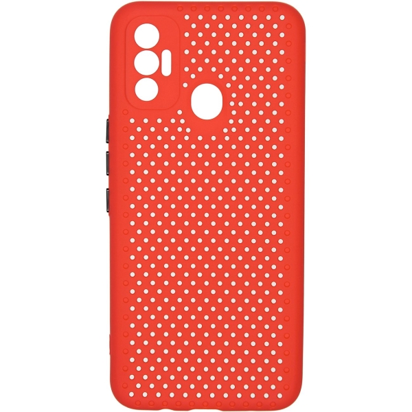 фото Чехол dot для tecno spark 7 red (car-sc-tcsp7dtrd) carmega