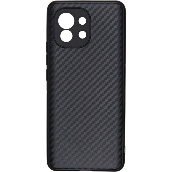 фото Чехол carbon для xiaomi mi 11 black (car-sc-xmm11cbbk) carmega