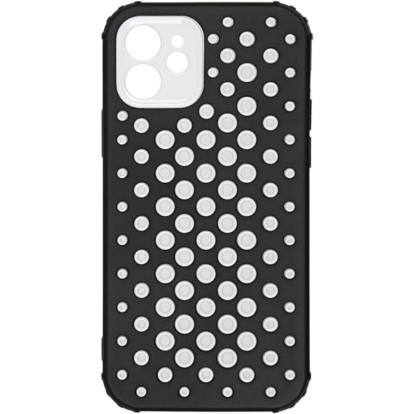 фото Чехол dot2 для iphone 12 black (car-sc-ip12dt2bk) carmega