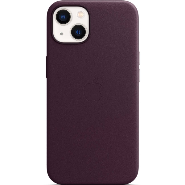 фото Чехол leather case magsafe для iphone 13 dark cherry (mm143ze/a) apple