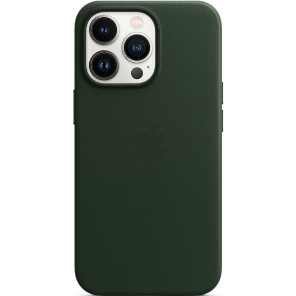 фото Чехол leather case magsafe для iphone 13 pro sequoia green (mm1g3ze/a) apple