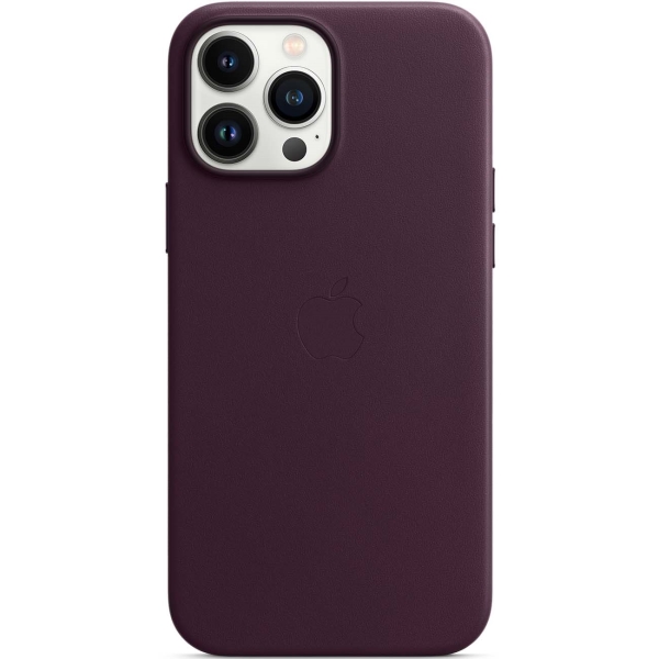 фото Чехол leather case magsafe для iphone 13 pro max dark cherry (mm1m3ze/a) apple