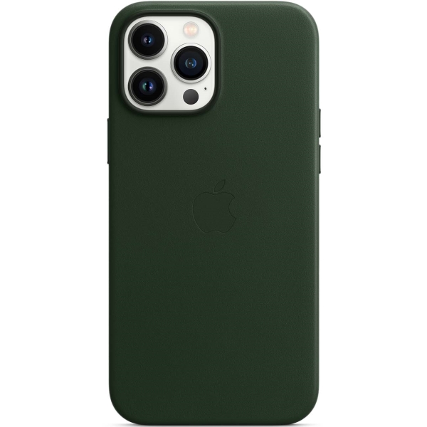 фото Чехол leather case magsafe для iphone 13 pro max sequoia green (mm1q3ze/a) apple