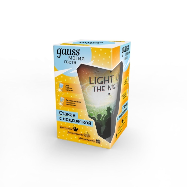 фото Стакан с подсветкой lcup party 3xlr44 led (lc004) gauss