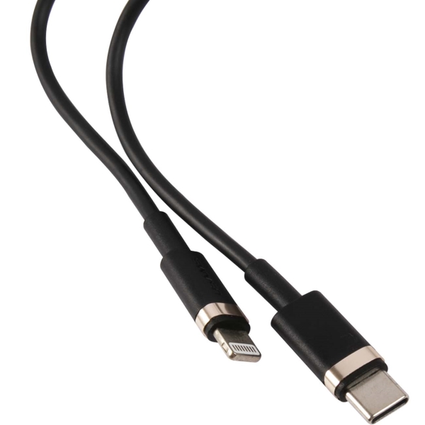 фото Сетевое зарядное устройство us-cc124 t36, usb 20w + кабель type-c–/lightning 20w pd black (xfkxlogtl01) usams