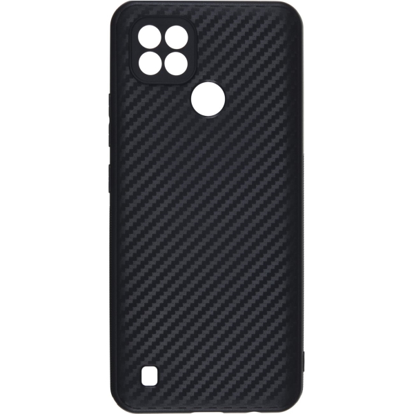 фото Чехол для realme c21 carbon tpu black (car-sc-rlm21cbtpu) carmega