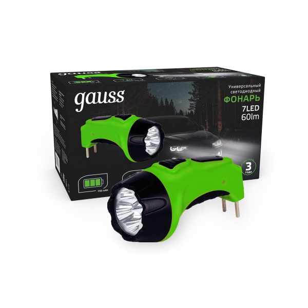 фото Фонарь gfl105 7led 60lm lead acid 700mah led 1/12/72 gauss