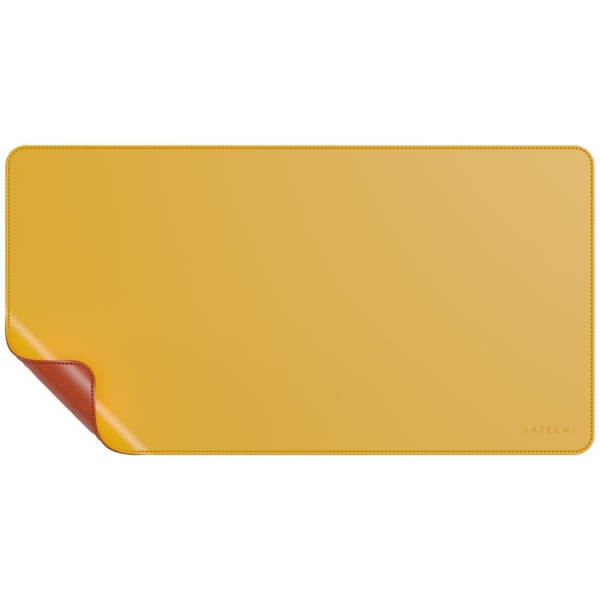 фото Коврик для мыши dual side eco-leather deskmate yellow/orange (st-ldmyo) satechi